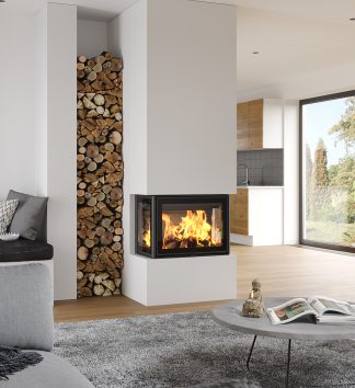 Dovre innsats 2575CBS med 2 sideglass - UTSTILLINGSMODELL